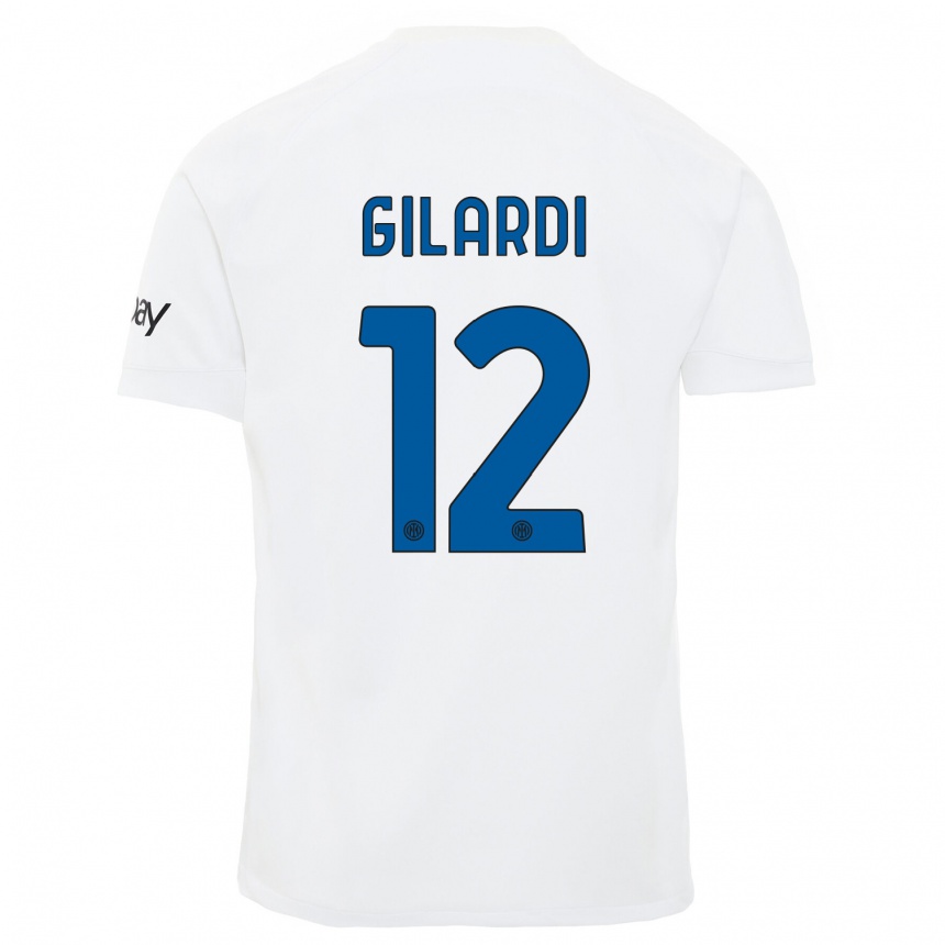 Niño Fútbol Camiseta Astrid Gilardi #12 Blanco 2ª Equipación 2023/24 México