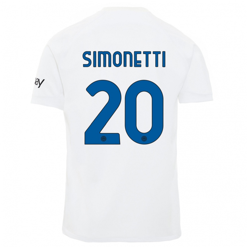 Niño Fútbol Camiseta Flaminia Simonetti #20 Blanco 2ª Equipación 2023/24 México