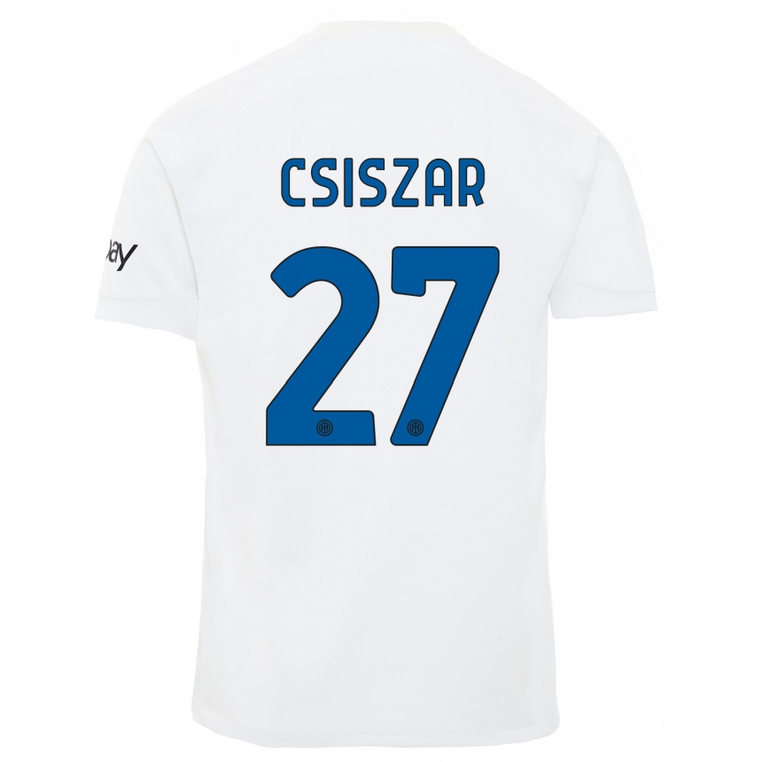 Niño Fútbol Camiseta Henrietta Csiszar #27 Blanco 2ª Equipación 2023/24 México