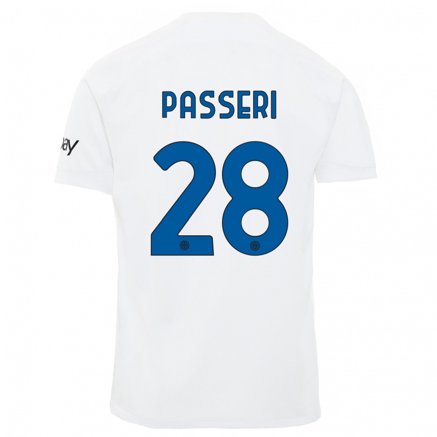 Niño Fútbol Camiseta Angela Passeri #28 Blanco 2ª Equipación 2023/24 México