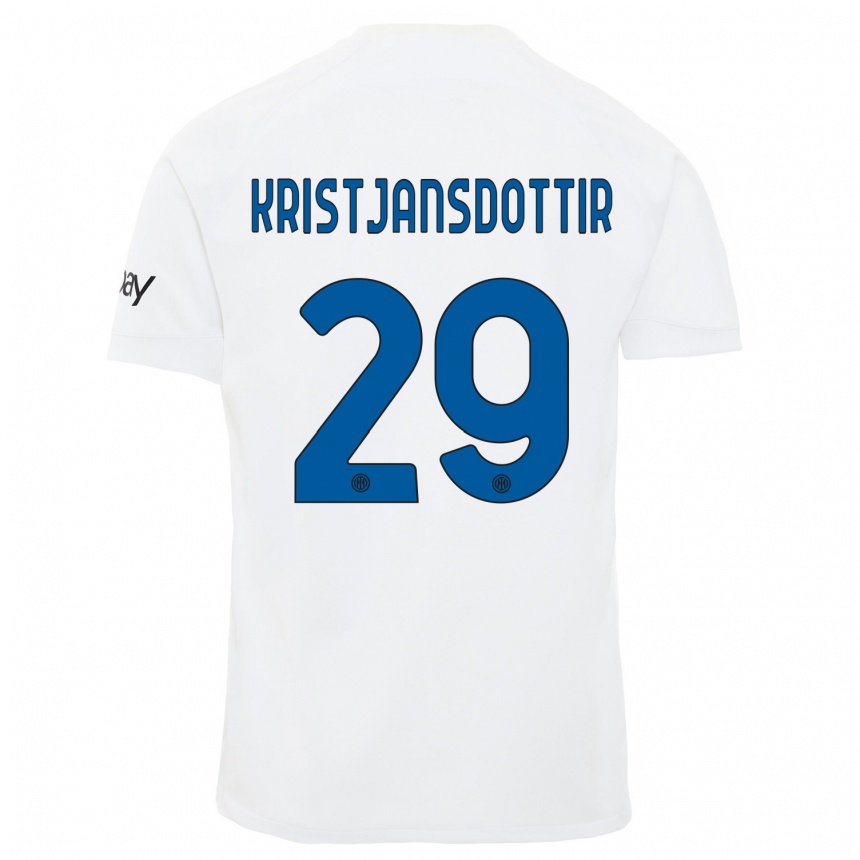 Niño Fútbol Camiseta Anna Bjork Kristjansdottir #29 Blanco 2ª Equipación 2023/24 México