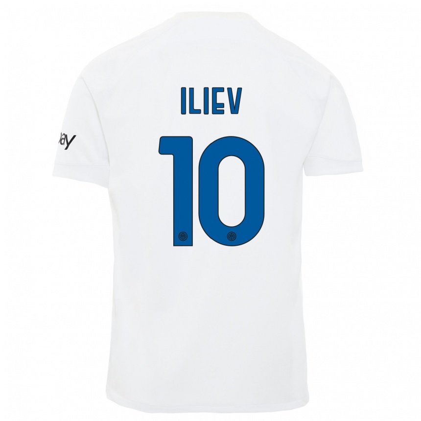 Niño Fútbol Camiseta Nikola Iliev #10 Blanco 2ª Equipación 2023/24 México