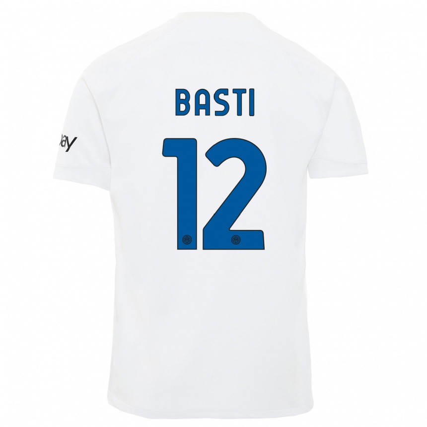Niño Fútbol Camiseta Matteo Basti #12 Blanco 2ª Equipación 2023/24 México