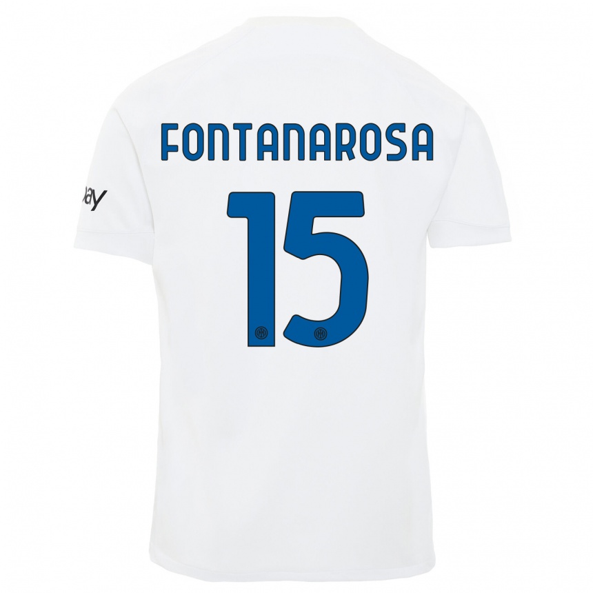 Niño Fútbol Camiseta Alessandro Fontanarosa #15 Blanco 2ª Equipación 2023/24 México