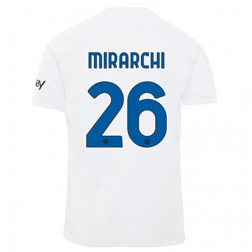 Niño Fútbol Camiseta Mattia Mirarchi #26 Blanco 2ª Equipación 2023/24 México