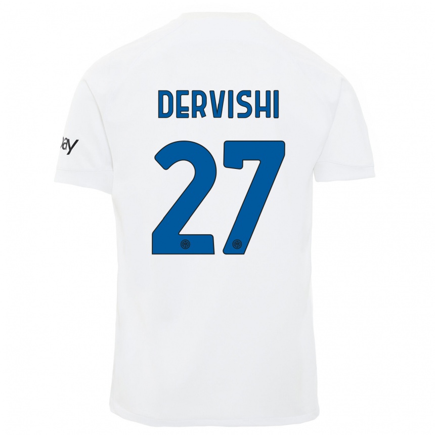 Niño Fútbol Camiseta Kristian Dervishi #27 Blanco 2ª Equipación 2023/24 México