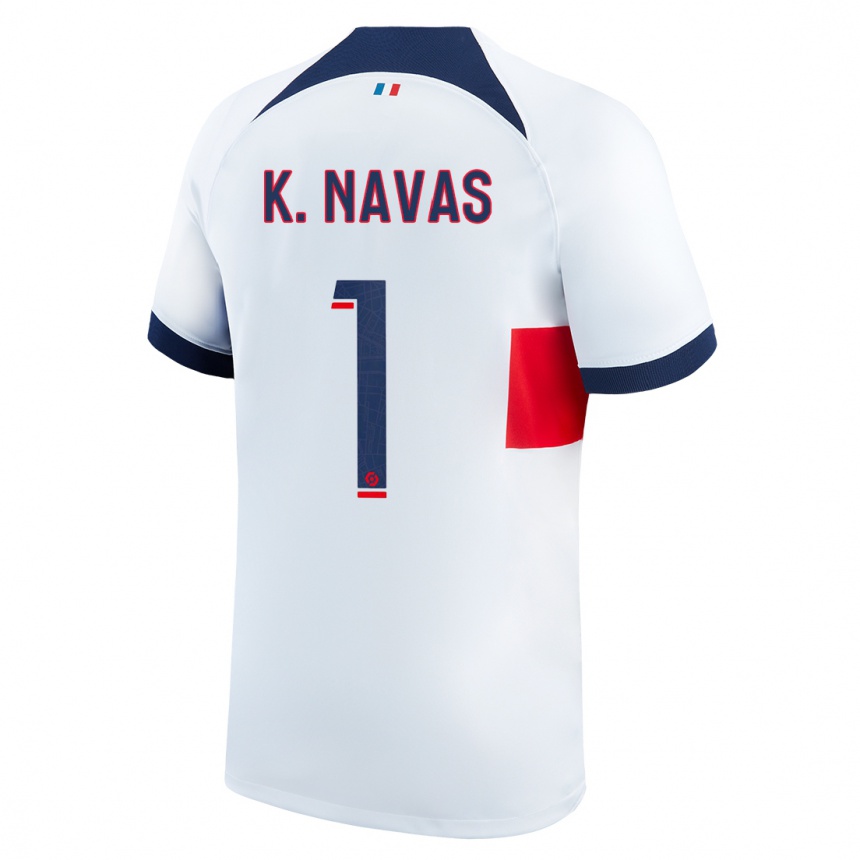 Niño Fútbol Camiseta Keylor Navas #1 Blanco 2ª Equipación 2023/24 México