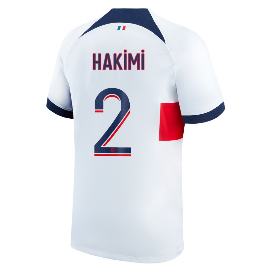 Niño Fútbol Camiseta Achraf Hakimi #2 Blanco 2ª Equipación 2023/24 México