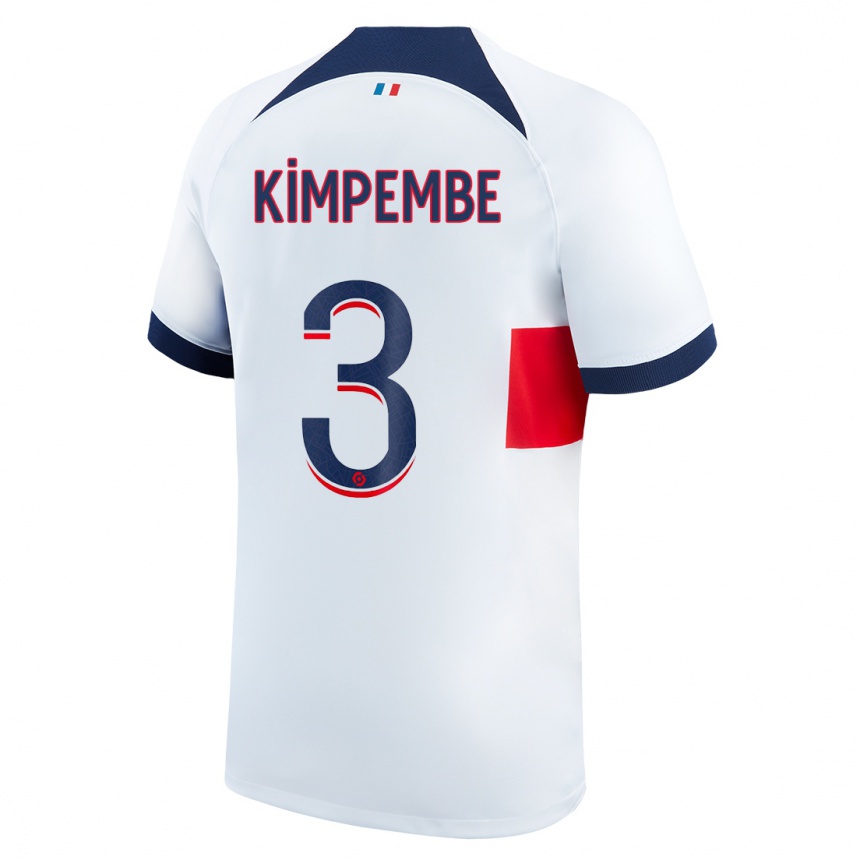 Niño Fútbol Camiseta Presnel Kimpembe #3 Blanco 2ª Equipación 2023/24 México