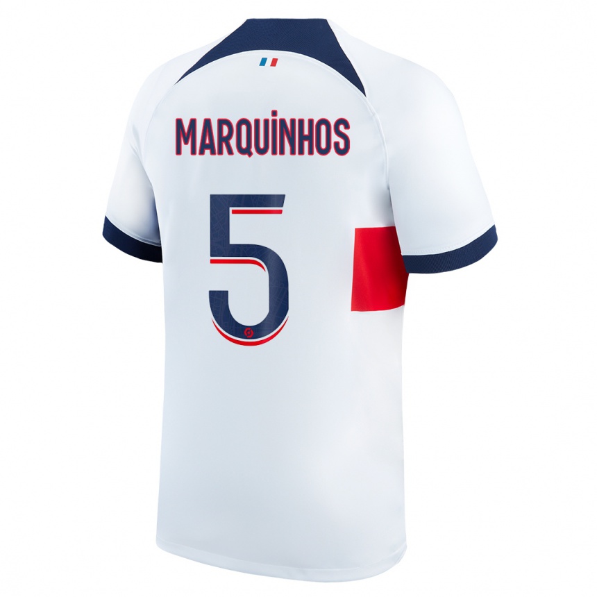 Niño Fútbol Camiseta Marquinhos #5 Blanco 2ª Equipación 2023/24 México