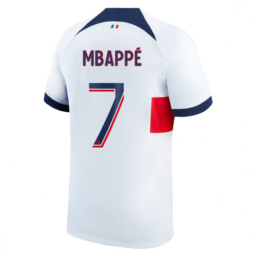 Niño Fútbol Camiseta Kylian Mbappe #7 Blanco 2ª Equipación 2023/24 México