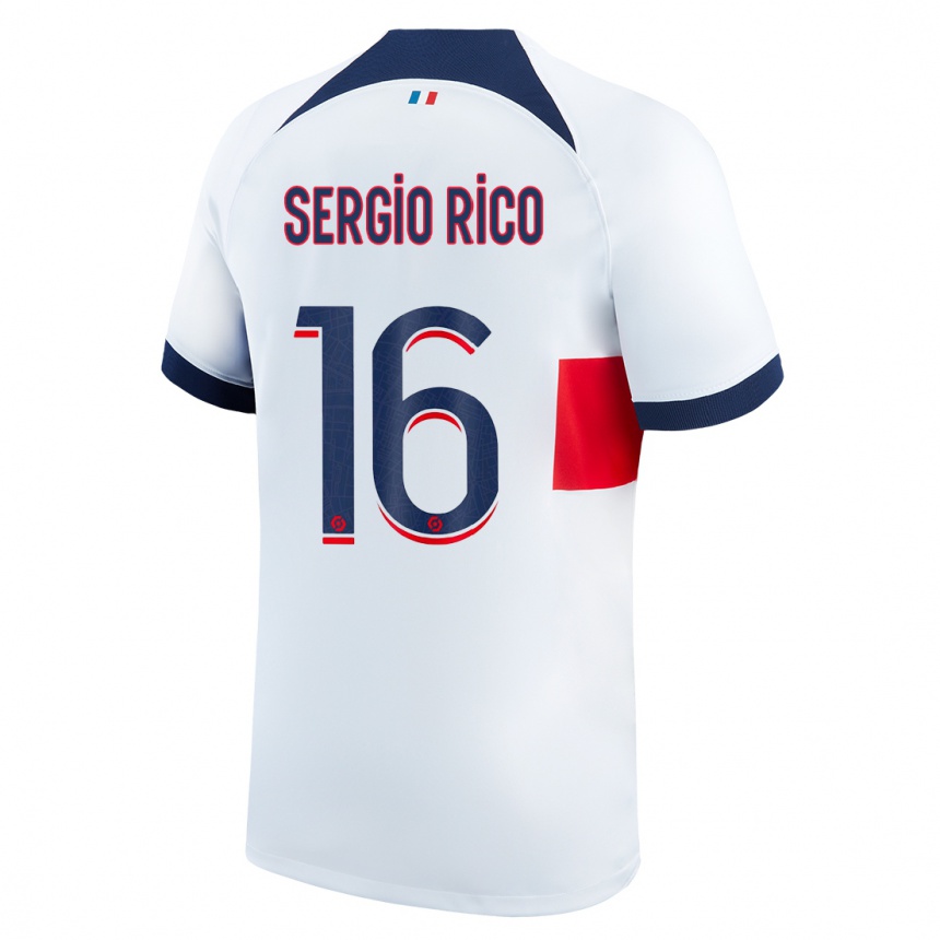 Niño Fútbol Camiseta Sergio Rico #16 Blanco 2ª Equipación 2023/24 México