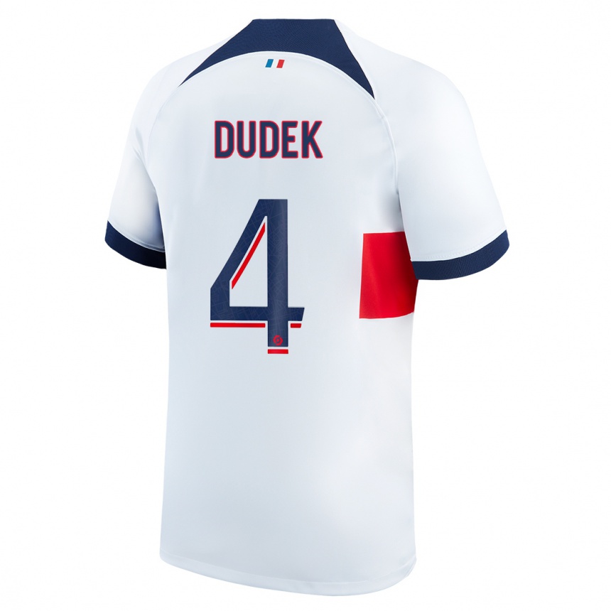 Niño Fútbol Camiseta Paulina Dudek #4 Blanco 2ª Equipación 2023/24 México