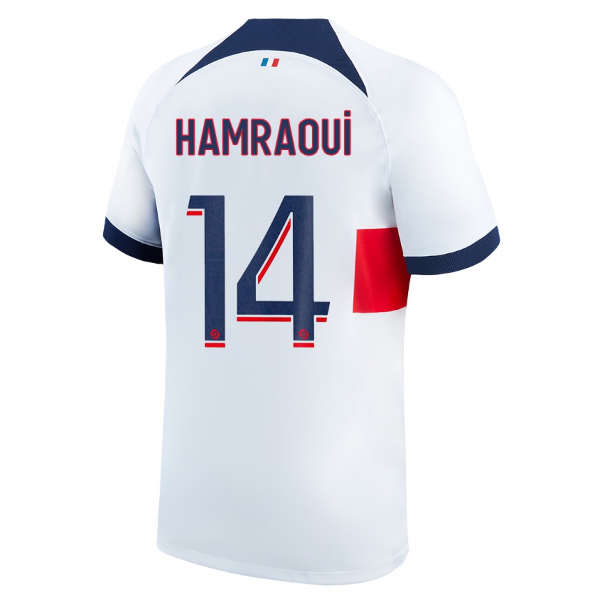 Niño Fútbol Camiseta Kheira Hamraoui #14 Blanco 2ª Equipación 2023/24 México