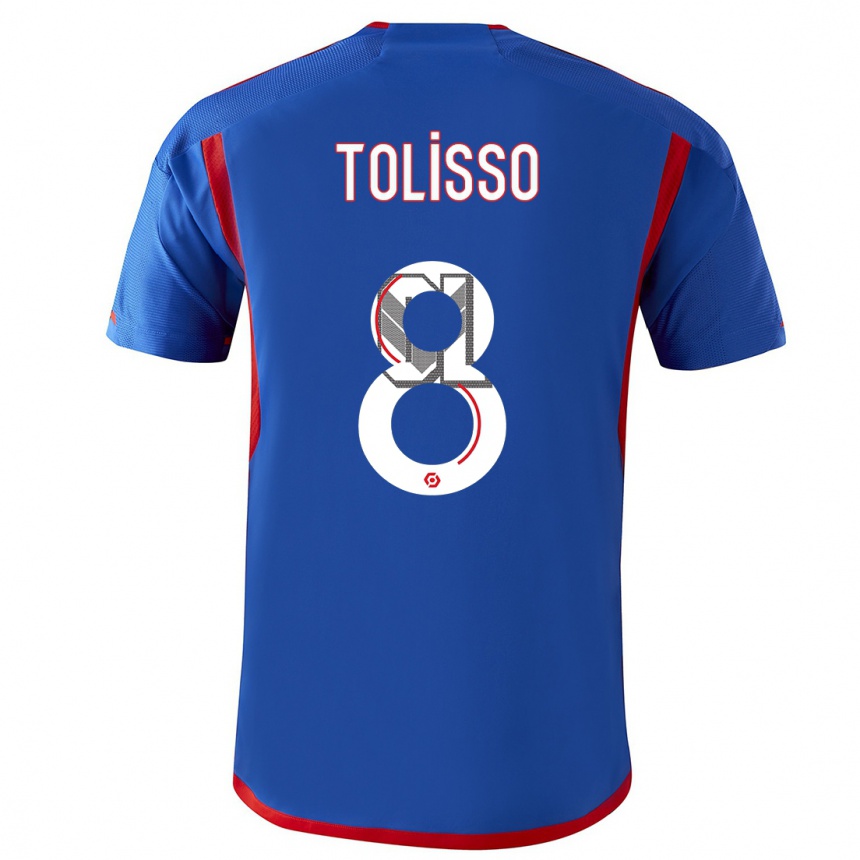 Niño Fútbol Camiseta Corentin Tolisso #8 Azul Rojo 2ª Equipación 2023/24 México