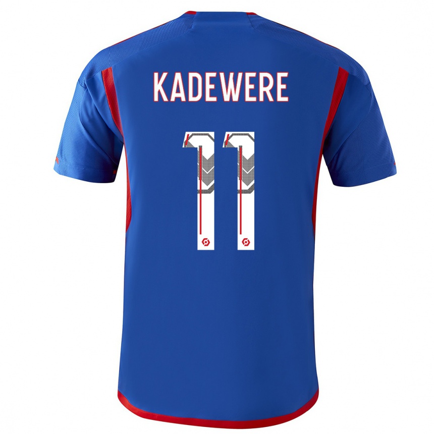 Niño Fútbol Camiseta Tino Kadewere #11 Azul Rojo 2ª Equipación 2023/24 México