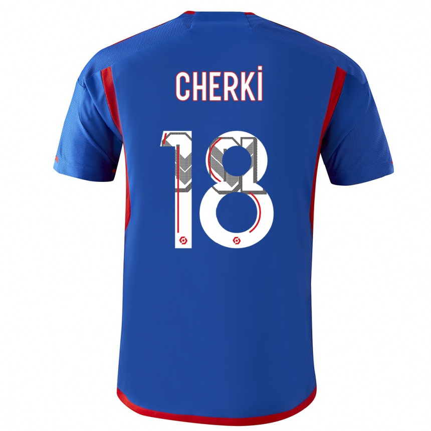 Niño Fútbol Camiseta Rayan Cherki #18 Azul Rojo 2ª Equipación 2023/24 México