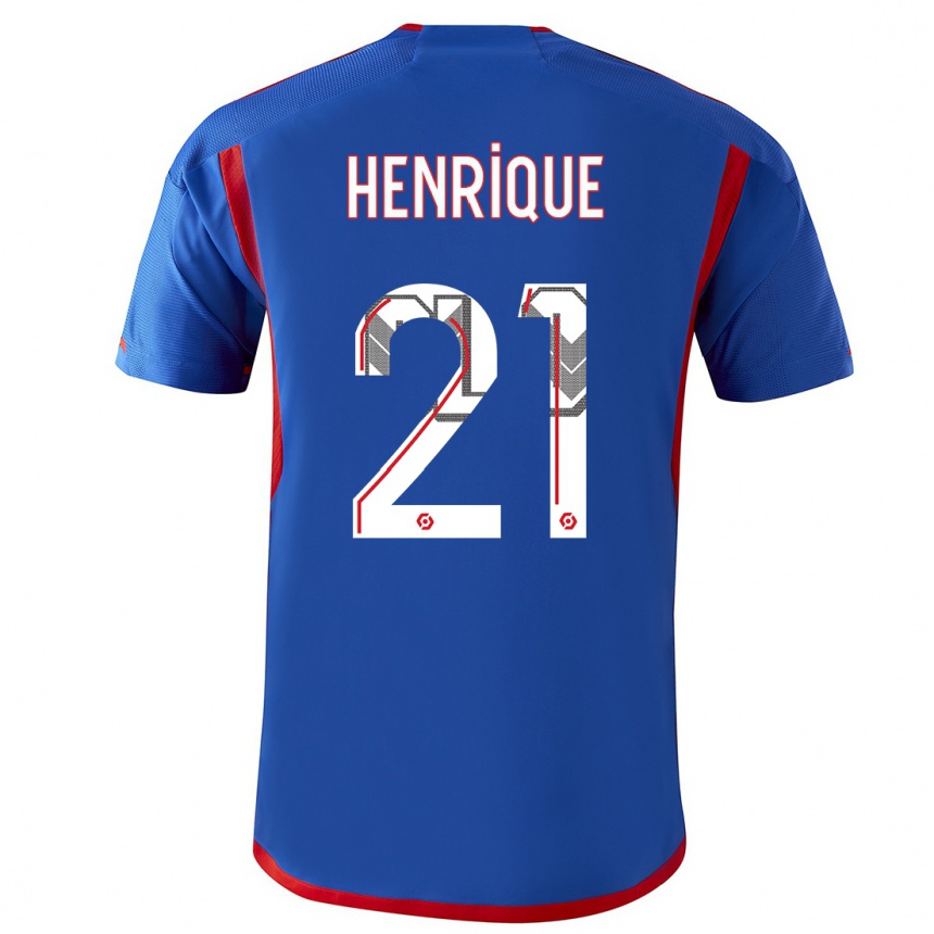 Niño Fútbol Camiseta Henrique #21 Azul Rojo 2ª Equipación 2023/24 México