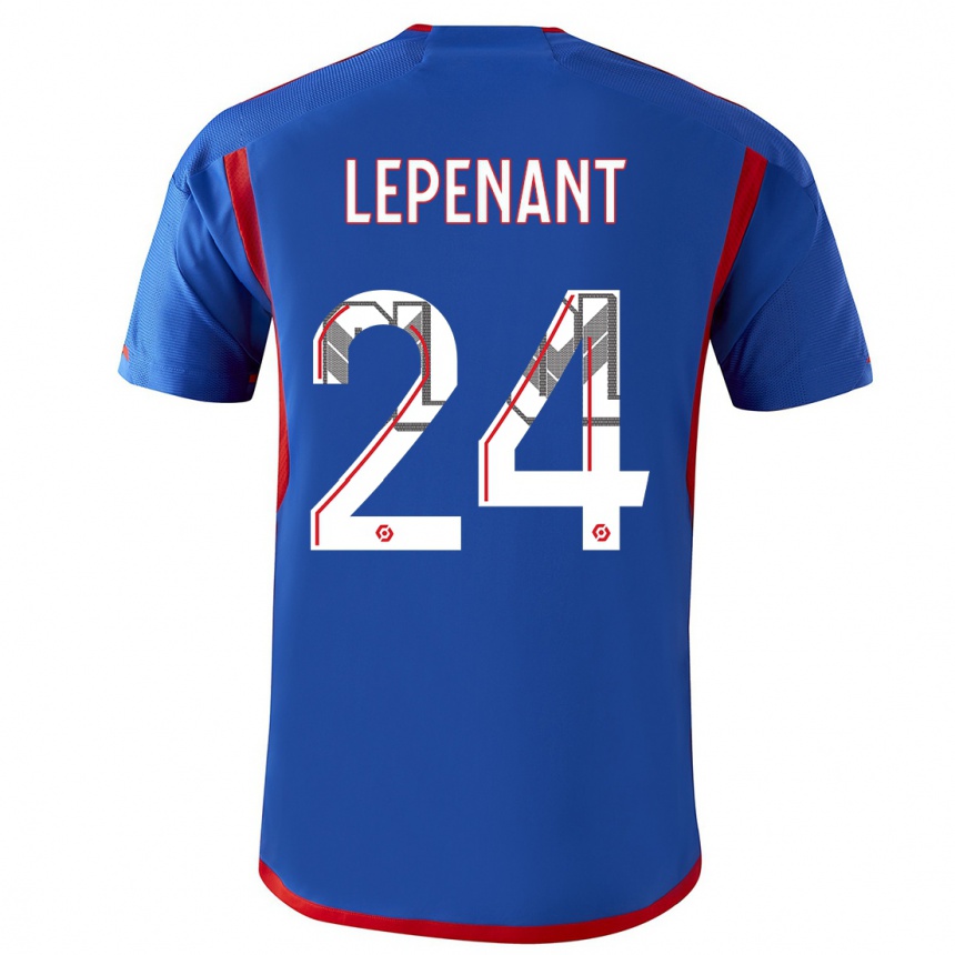 Niño Fútbol Camiseta Johann Lepenant #24 Azul Rojo 2ª Equipación 2023/24 México