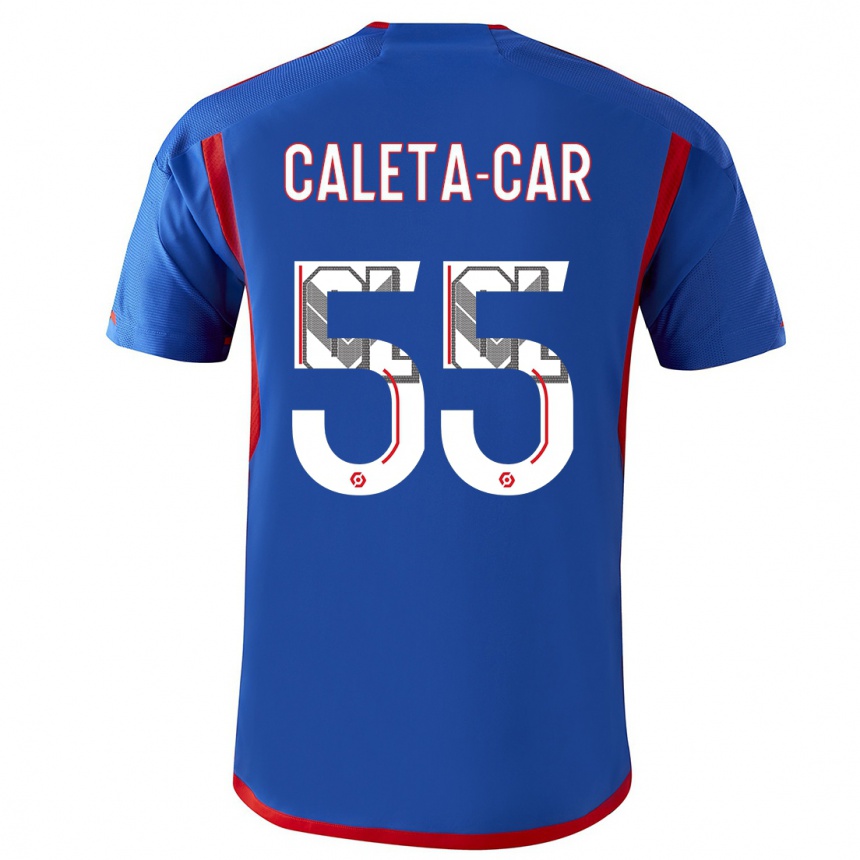 Niño Fútbol Camiseta Duje Caleta-Car #55 Azul Rojo 2ª Equipación 2023/24 México