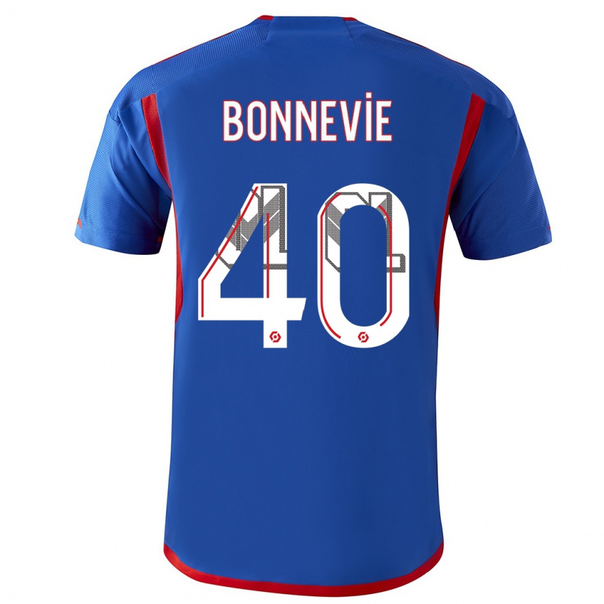 Niño Fútbol Camiseta Kayne Bonnevie #40 Azul Rojo 2ª Equipación 2023/24 México