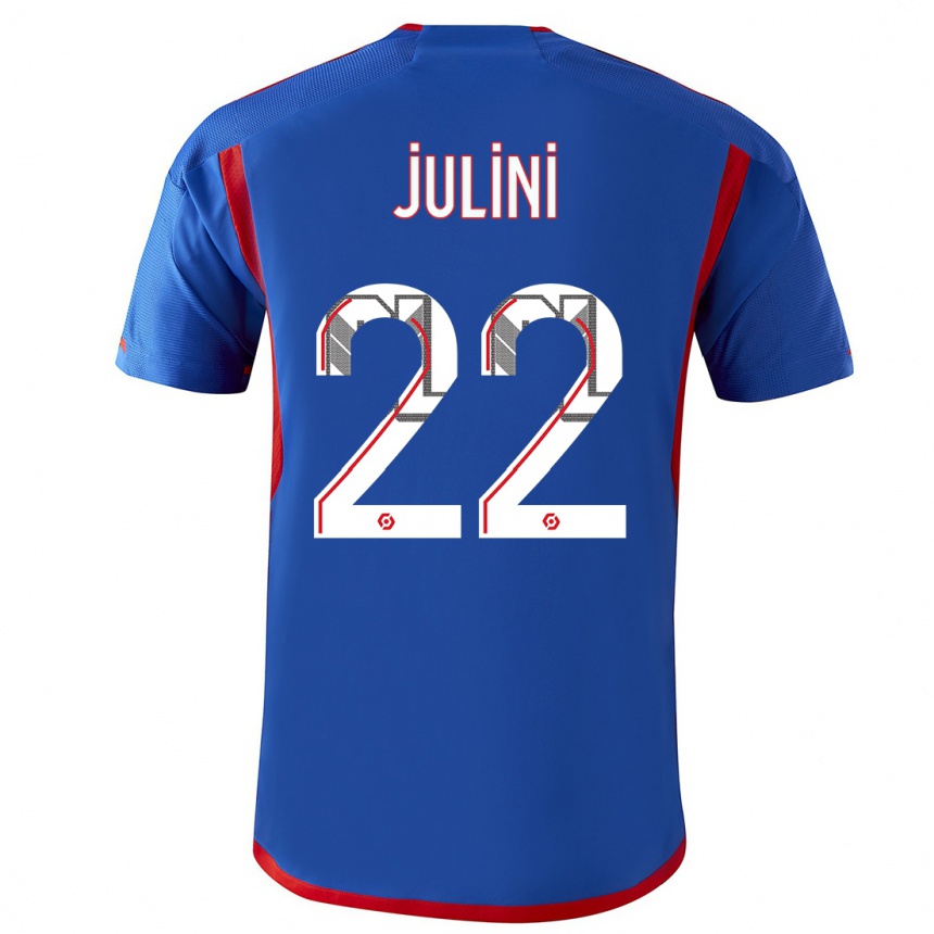 Niño Fútbol Camiseta Sally Julini #22 Azul Rojo 2ª Equipación 2023/24 México