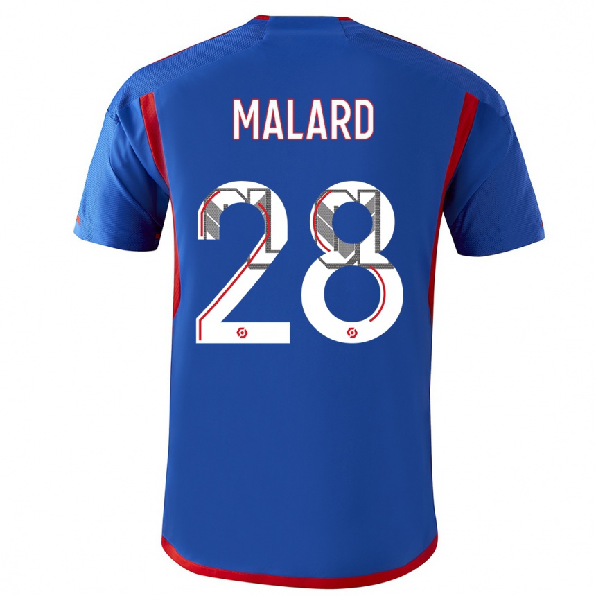 Niño Fútbol Camiseta Melvine Malard #28 Azul Rojo 2ª Equipación 2023/24 México