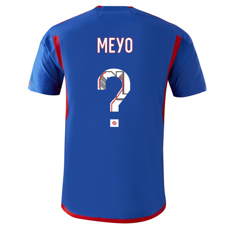 Niño Fútbol Camiseta Bryan Meyo #0 Azul Rojo 2ª Equipación 2023/24 México
