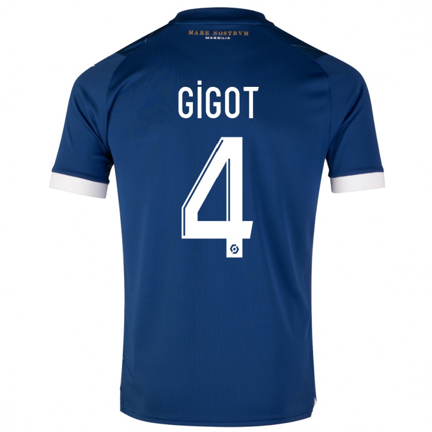 Niño Fútbol Camiseta Samuel Gigot #4 Azul Oscuro 2ª Equipación 2023/24 México