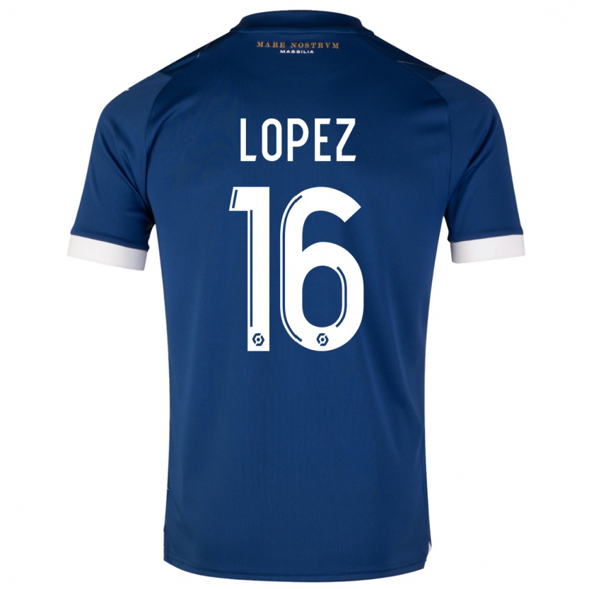 Niño Fútbol Camiseta Pau Lopez #16 Azul Oscuro 2ª Equipación 2023/24 México