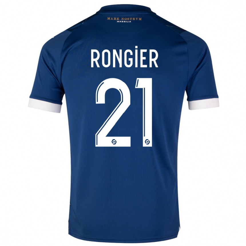 Niño Fútbol Camiseta Valentin Rongier #21 Azul Oscuro 2ª Equipación 2023/24 México