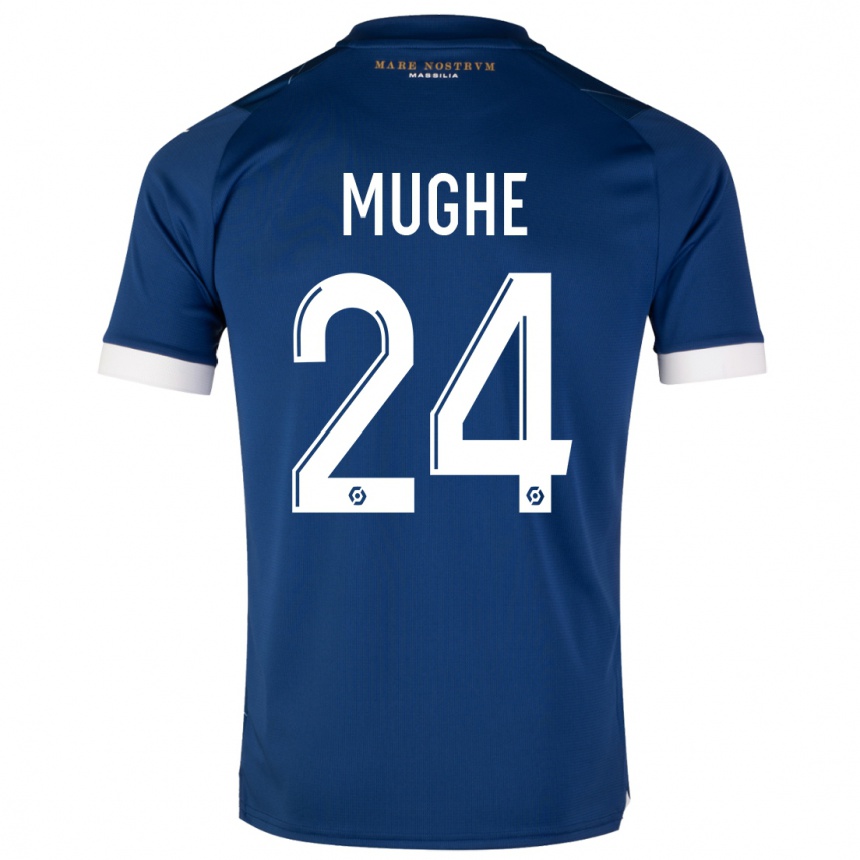 Niño Fútbol Camiseta François Mughe #24 Azul Oscuro 2ª Equipación 2023/24 México