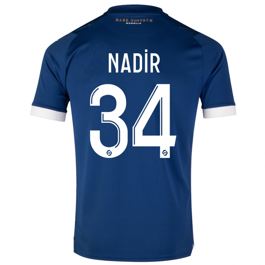 Niño Fútbol Camiseta Bilal Nadir #34 Azul Oscuro 2ª Equipación 2023/24 México