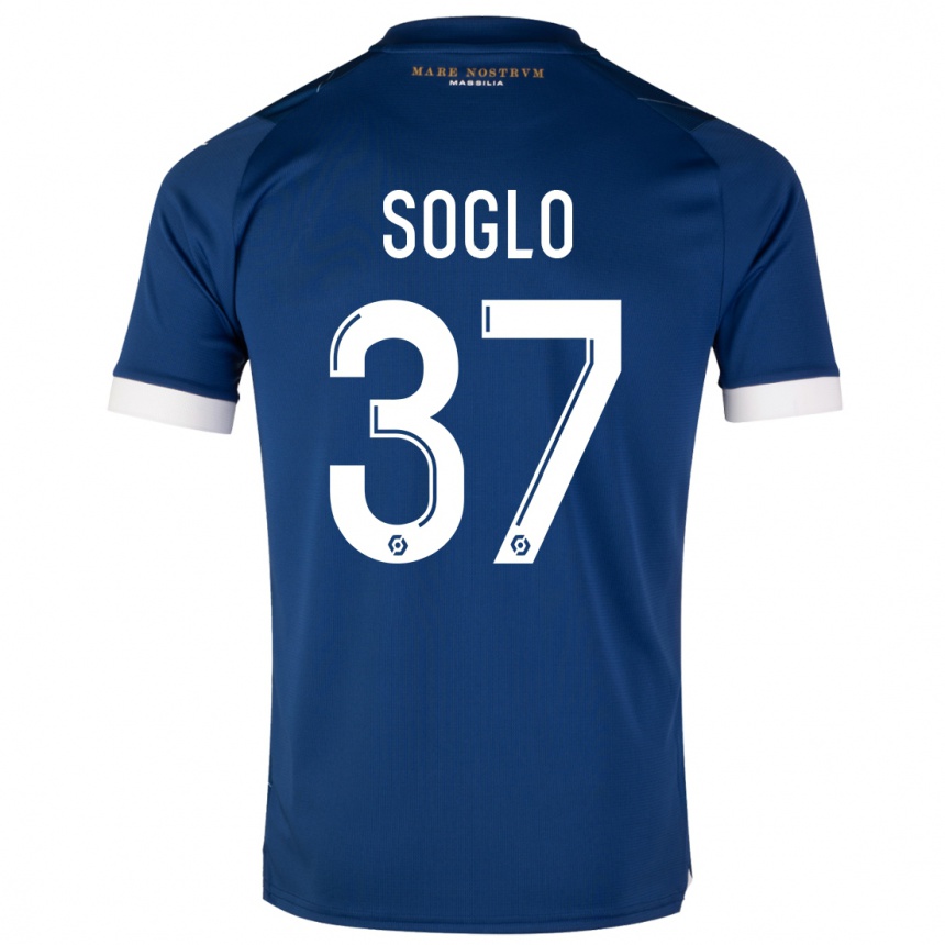 Niño Fútbol Camiseta Emran Soglo #37 Azul Oscuro 2ª Equipación 2023/24 México