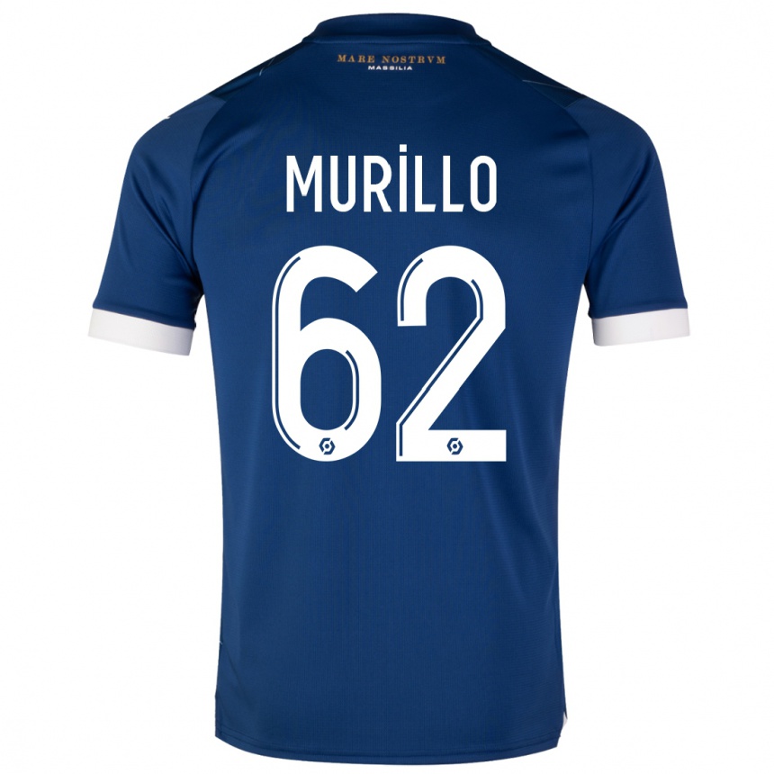 Niño Fútbol Camiseta Amir Murillo #62 Azul Oscuro 2ª Equipación 2023/24 México