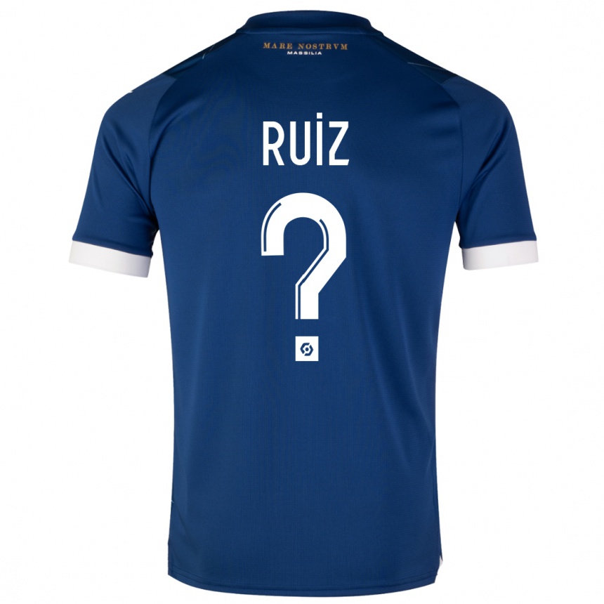 Niño Fútbol Camiseta Pedro Ruiz #0 Azul Oscuro 2ª Equipación 2023/24 México