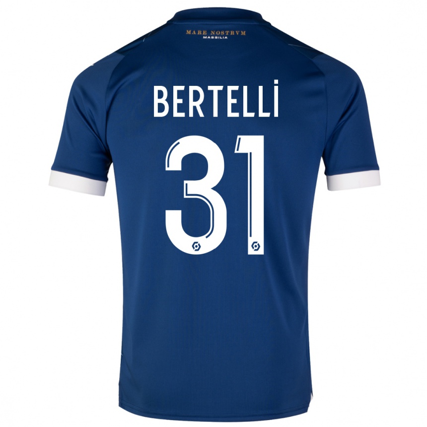 Niño Fútbol Camiseta Ugo Bertelli #31 Azul Oscuro 2ª Equipación 2023/24 México