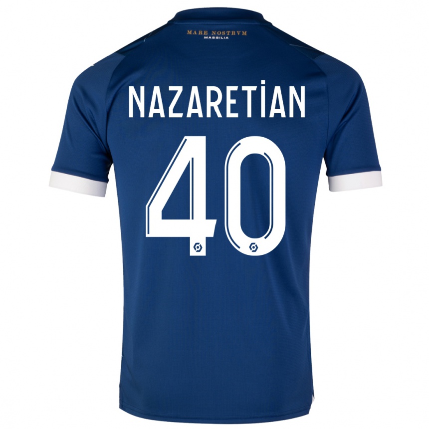 Niño Fútbol Camiseta Manuel Nazaretian #40 Azul Oscuro 2ª Equipación 2023/24 México