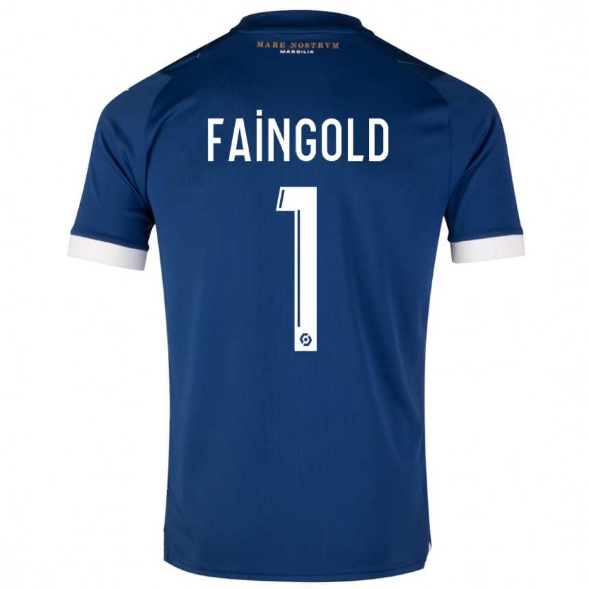 Niño Fútbol Camiseta Abbie Faingold #1 Azul Oscuro 2ª Equipación 2023/24 México