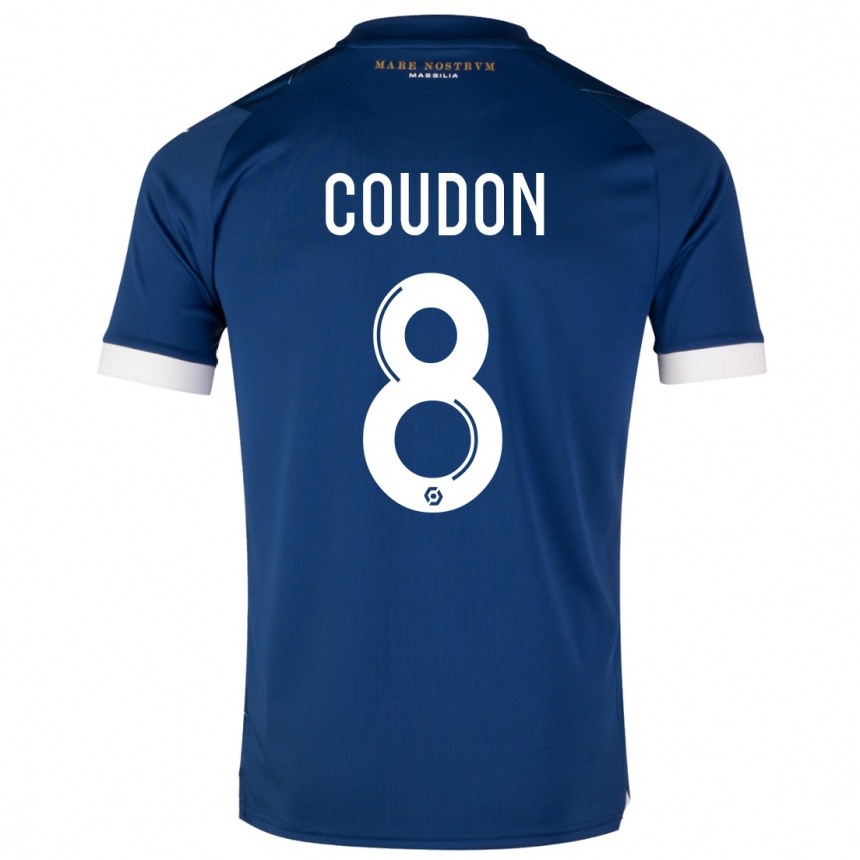 Niño Fútbol Camiseta Marine Coudon #8 Azul Oscuro 2ª Equipación 2023/24 México