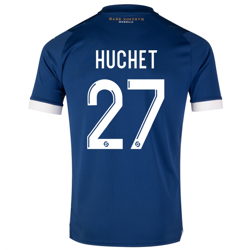 Niño Fútbol Camiseta Sarah Huchet #27 Azul Oscuro 2ª Equipación 2023/24 México