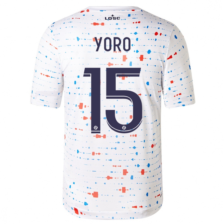 Niño Fútbol Camiseta Leny Yoro #15 Blanco 2ª Equipación 2023/24 México