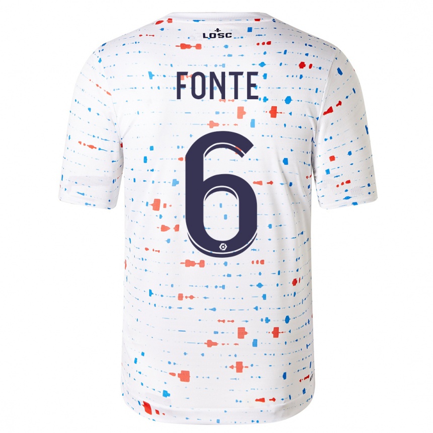 Niño Fútbol Camiseta Jose Fonte #6 Blanco 2ª Equipación 2023/24 México