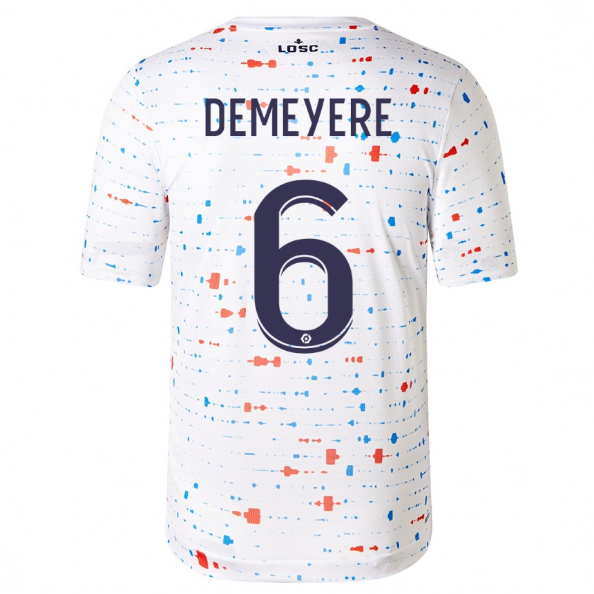 Niño Fútbol Camiseta Silke Demeyere #6 Blanco 2ª Equipación 2023/24 México