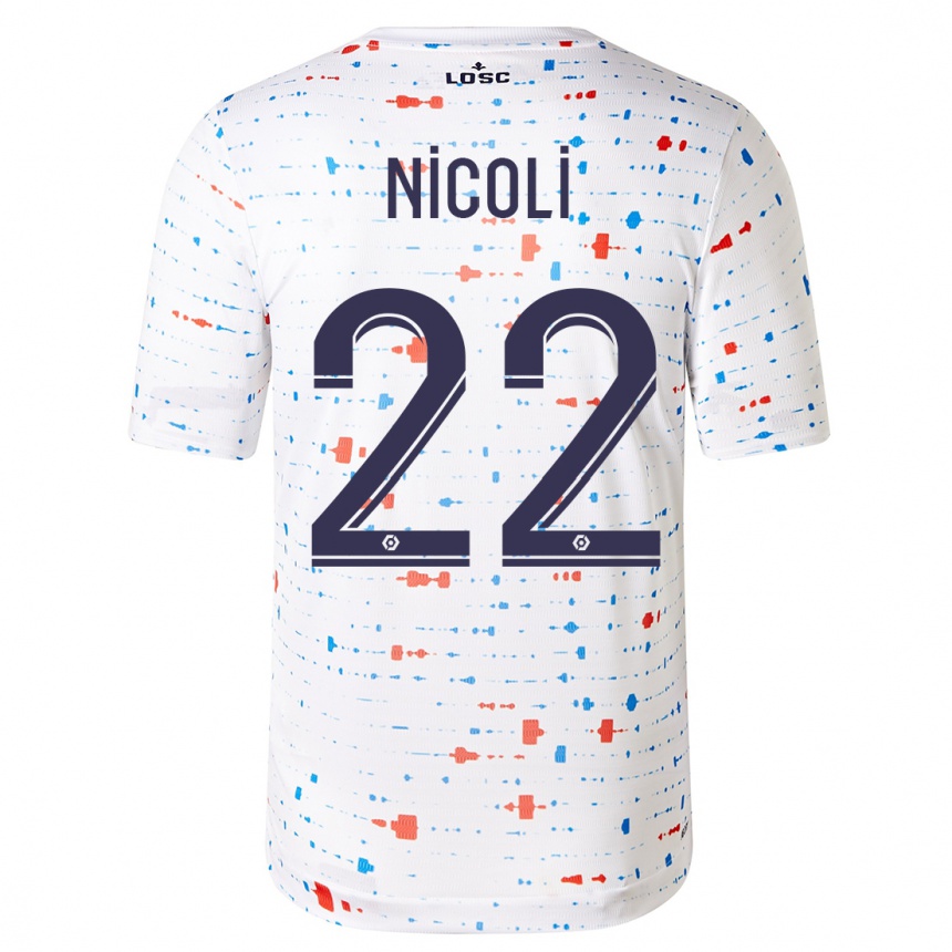 Niño Fútbol Camiseta Morgane Nicoli #22 Blanco 2ª Equipación 2023/24 México