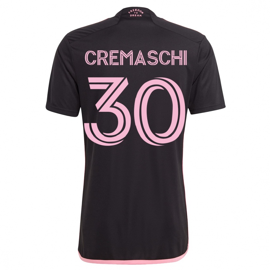 Niño Fútbol Camiseta Benja Cremaschi #30 Negro 2ª Equipación 2023/24 México