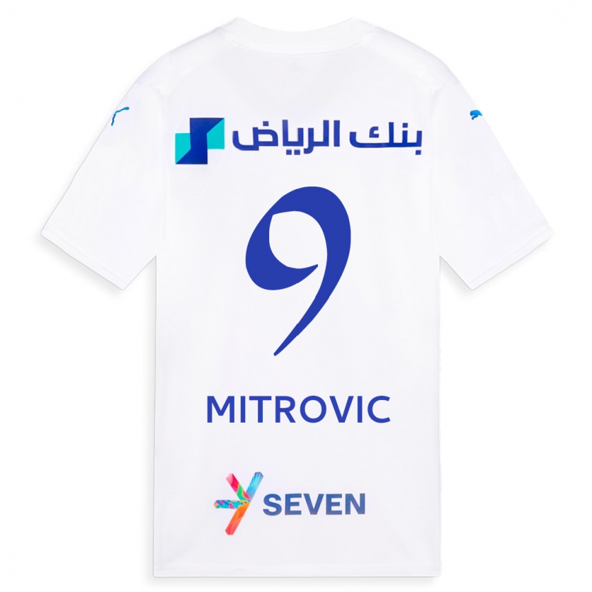Niño Fútbol Camiseta Aleksandar Mitrovic #9 Blanco 2ª Equipación 2023/24 México
