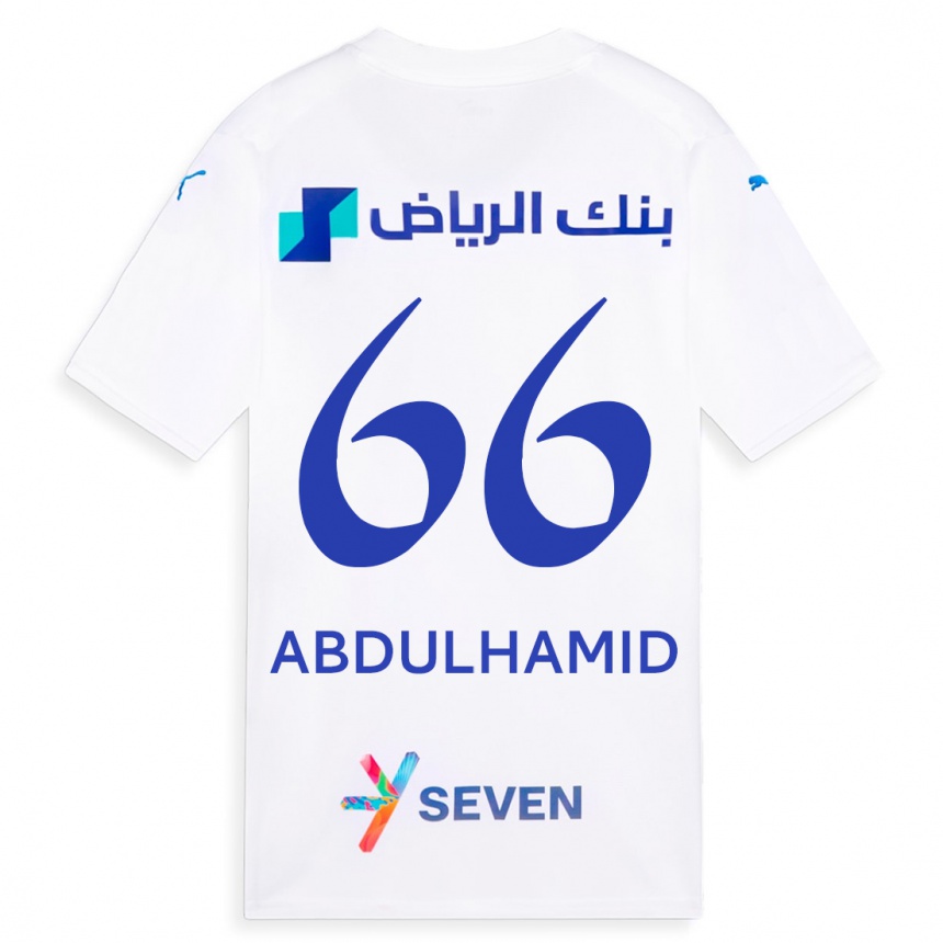 Niño Fútbol Camiseta Saud Abdulhamid #66 Blanco 2ª Equipación 2023/24 México