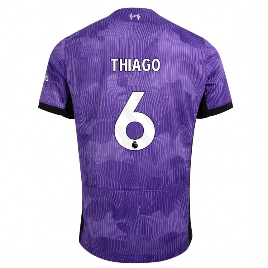 Niño Fútbol Camiseta Thiago #6 Púrpura Equipación Tercera 2023/24 México