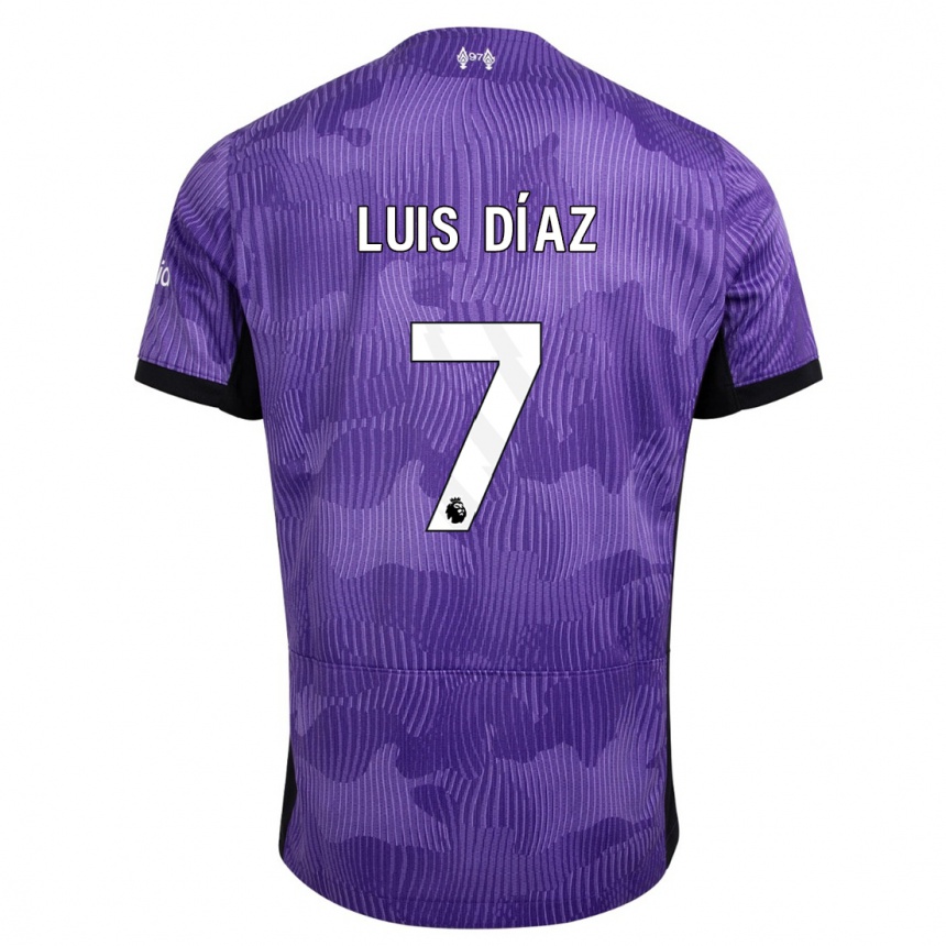 Niño Fútbol Camiseta Luis Diaz #7 Púrpura Equipación Tercera 2023/24 México